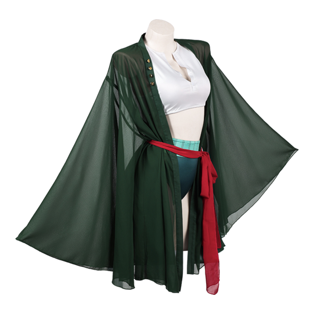 Anime Zoro Cosplay Female - Roronoa Cosplay Zoro Damenkostüm Lolita Grüner