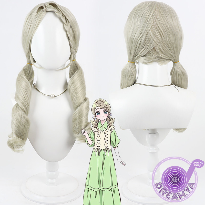 Anime Cosplay Long Hair - Kurusu Eriza Cosplay-Perücke, hellgrün, lang, lockig,