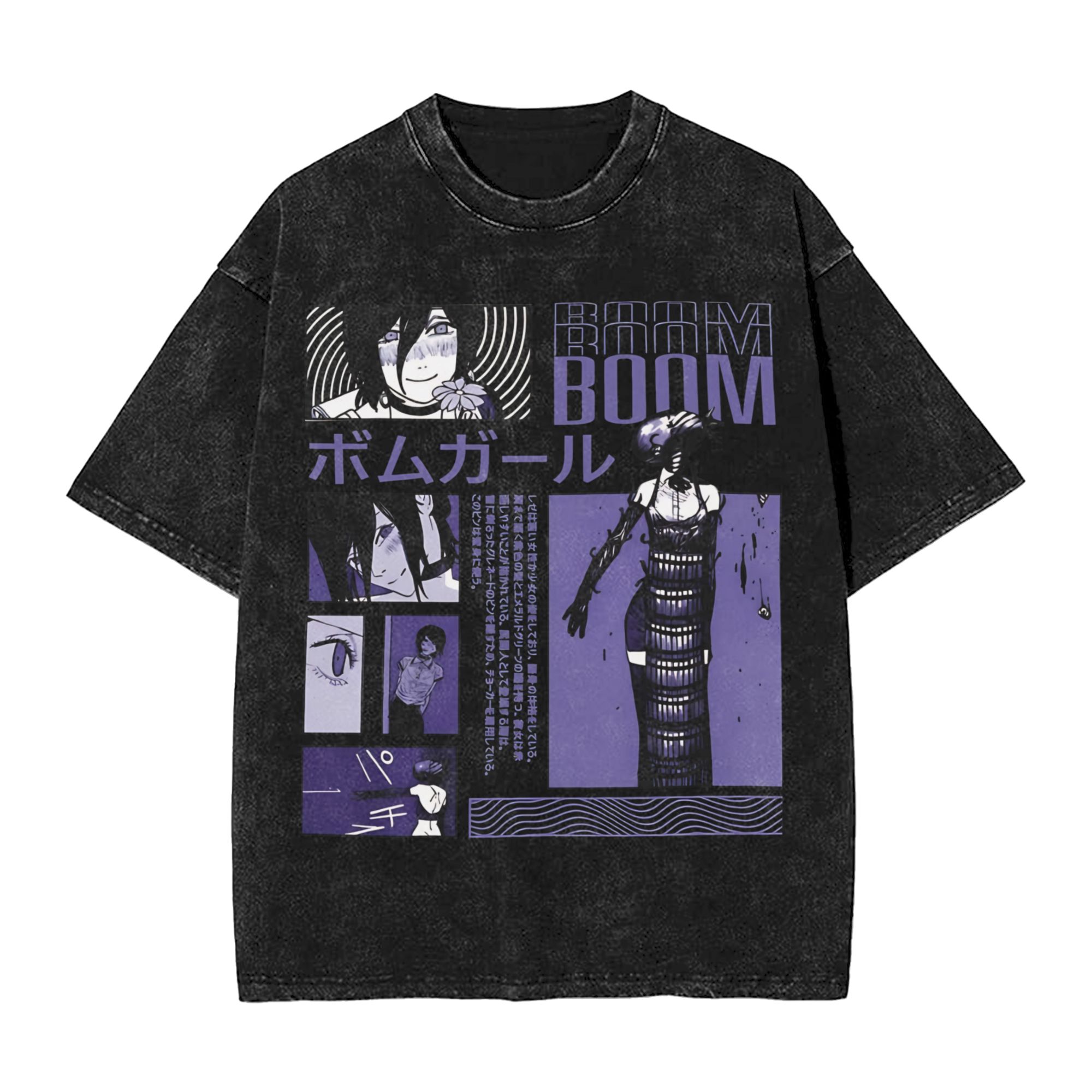 Anime Cosplay Chainsaw Man - Chainsaw Man T-Shirt aus gewaschener Baumwolle,