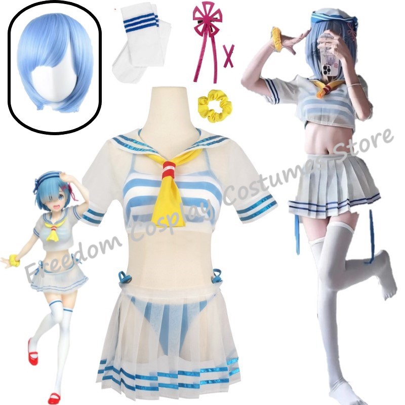 Re Zero Rem Wig - Rem Ram Anime Re: Leben in
