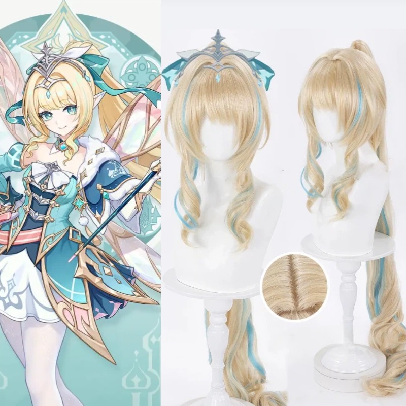 Anime Cosplay Long Hair - Genshin Impact Vesna Strivozha Cosplay-Perücke, lang,