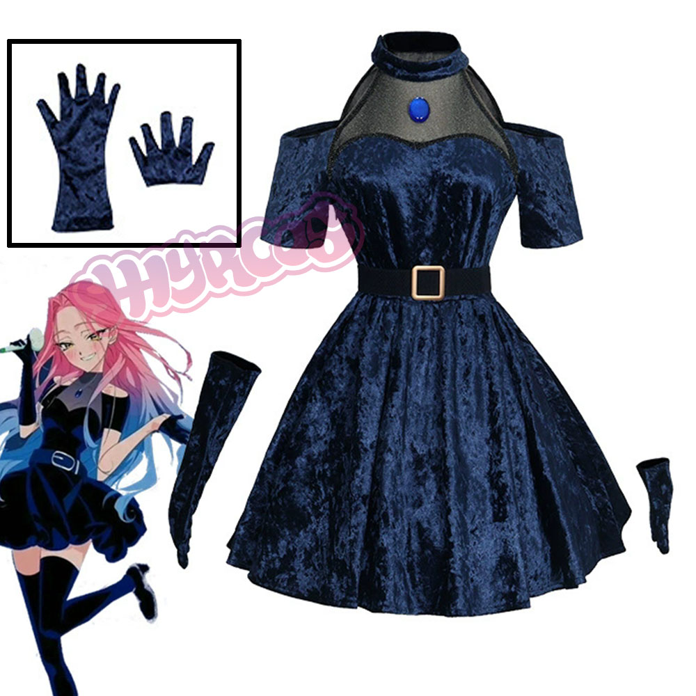 Anime Cosplay Long Hair - Mizi Cosplay Anime Alien Bühnenkostüm Dunkelblaues