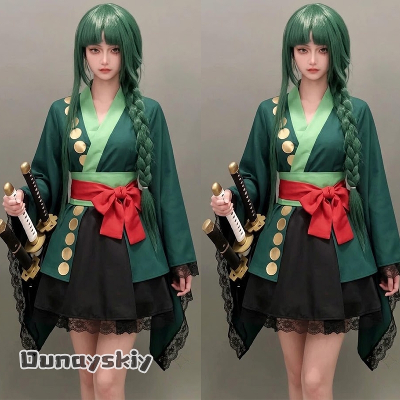 Anime Zoro Cosplay Female - Anime Roronoa Zoro Cosplay-Kostüm, japanischer Kimono,