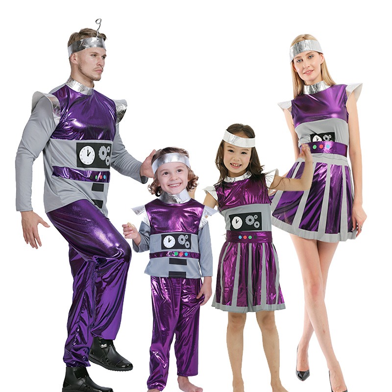 Anime Cosplay Toddler - Erwachsenen- und Kleinkinder-Astronauten-Halloween-Kostüm für Jungen Retro-Roboter-Kostüm