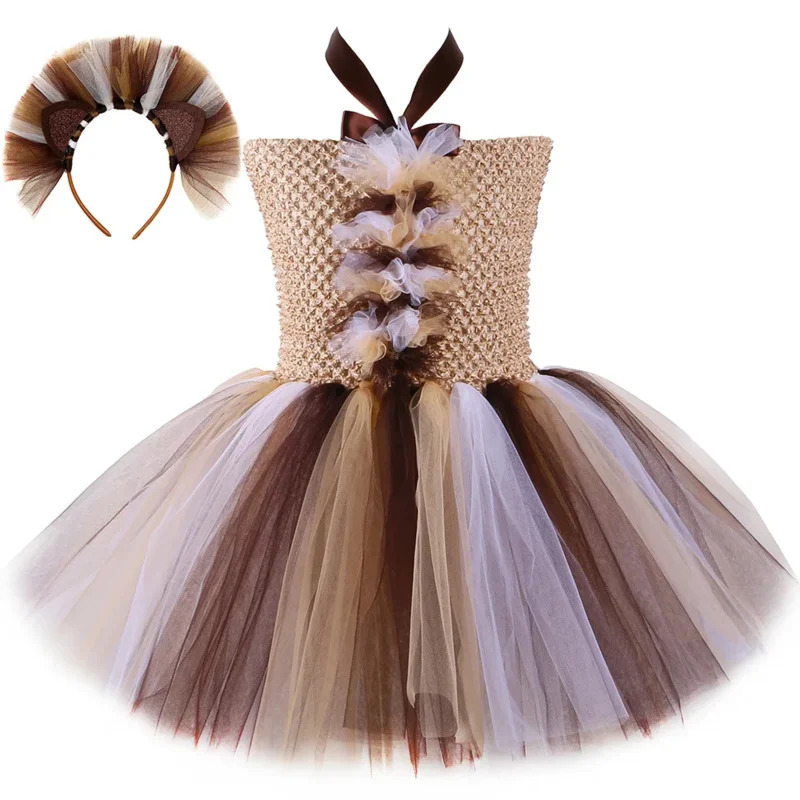 Anime Cosplay Toddler - Löwe Tutu Kleid Mädchen Tier Halloween