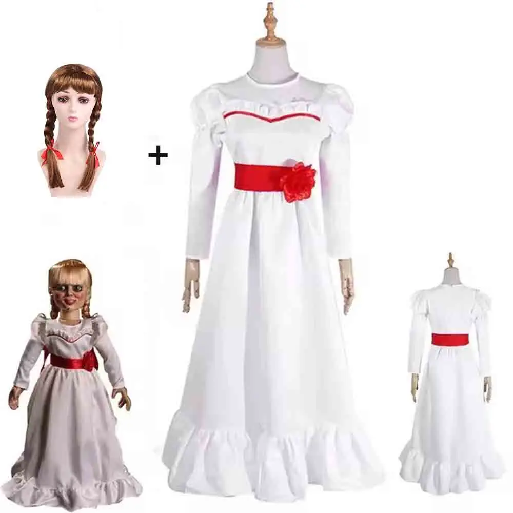 Anime Cosplay Realistic - Vintage Horror-Puppen-Cosplay-Kleid für Damen, gruseliges Halloween-Kostüm,