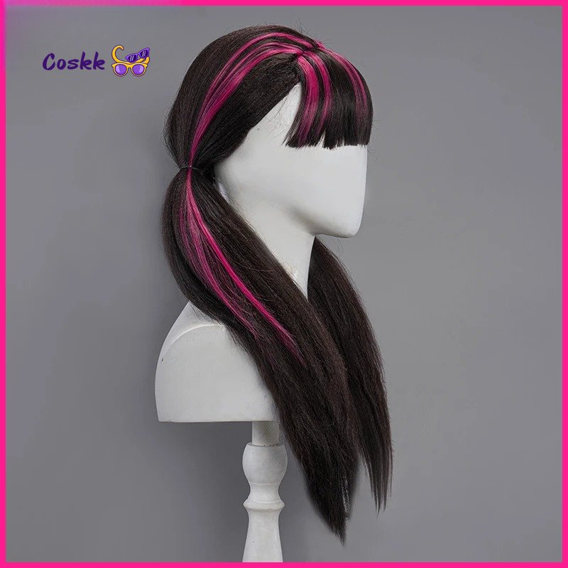 Draculauraa Cosplay-Perücke, l – Anime Cosplay Long Black Hair Bewertung und Preis