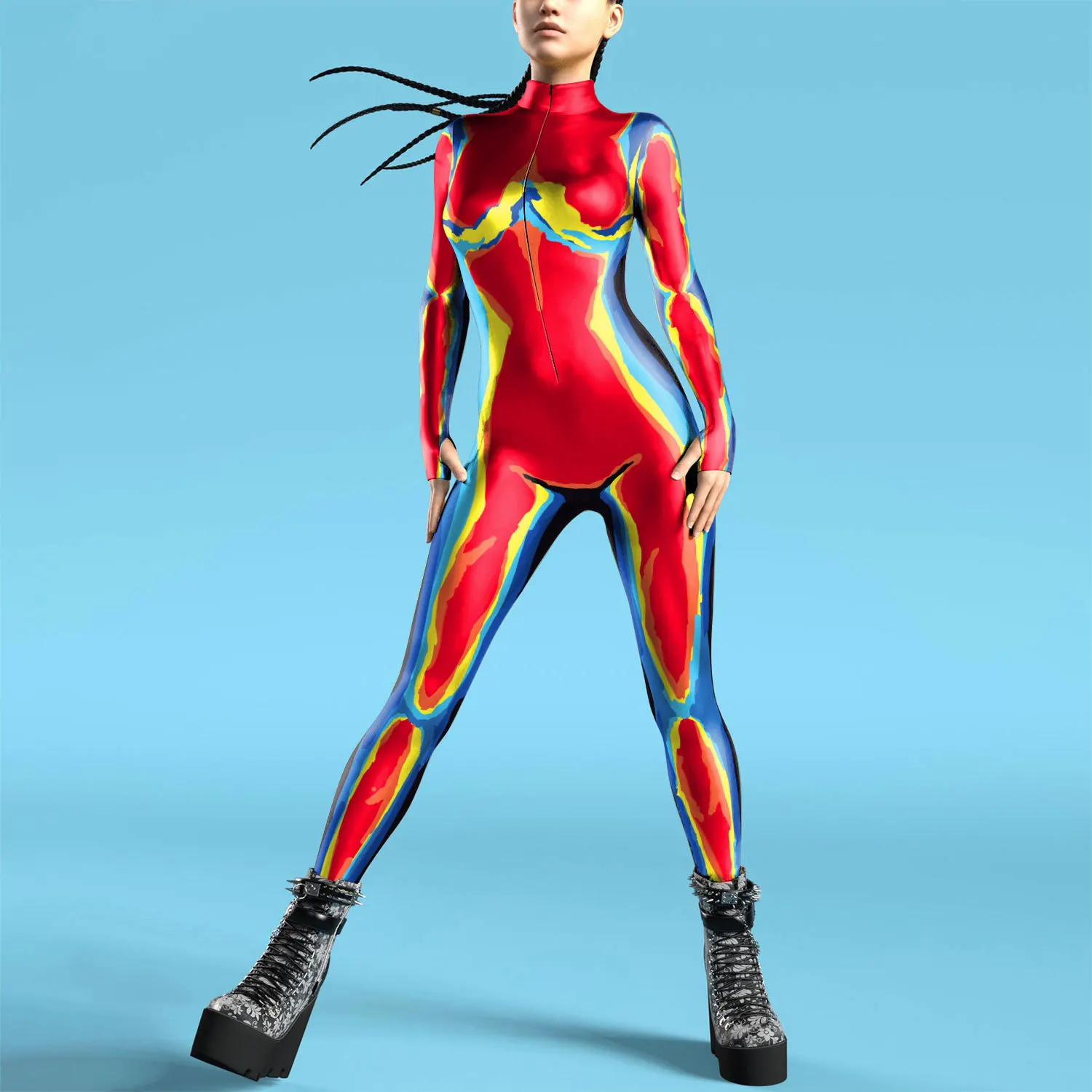Frauen 3D Druck Zentai Bodysui – Anime Cosplay Images Bewertung und Preis