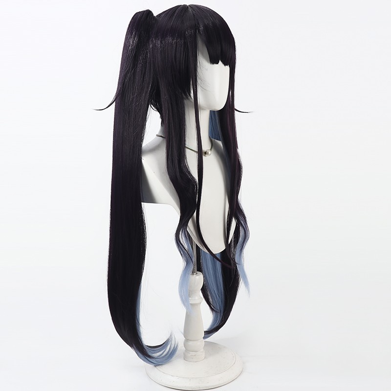 Aikiyo Fuuka Cosplay Perücke B – Anime Cosplay Long Black Hair Bewertung und Preis