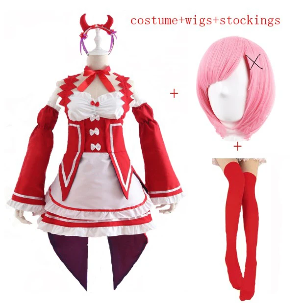2026Rem Lolita Maid Cosplay Ko – Re Zero Rem Wig Bewertung und Preis
