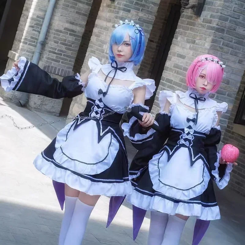 2026Rem Lolita Maid Cosplay Ko – Re Zero Rem Wig Bewertung und Preis